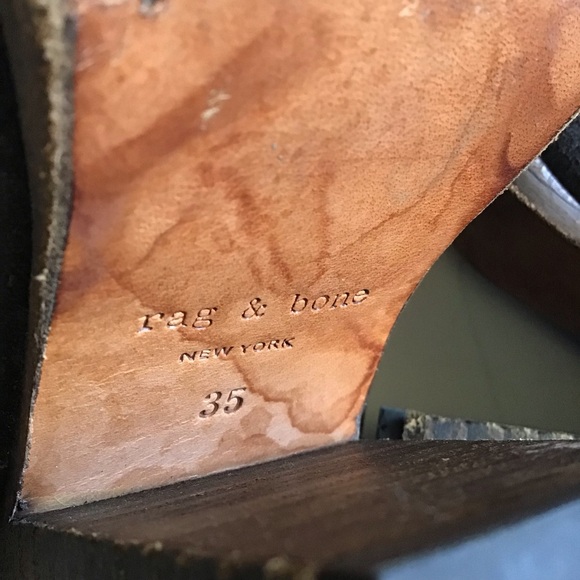 Rag & Bone Black High Heeled Ankle Boots (Size 5) - Picture 6 of 6